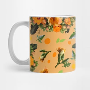 Kalanchoe pattern on yellow Mug